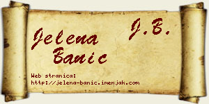 Jelena Banić vizit kartica